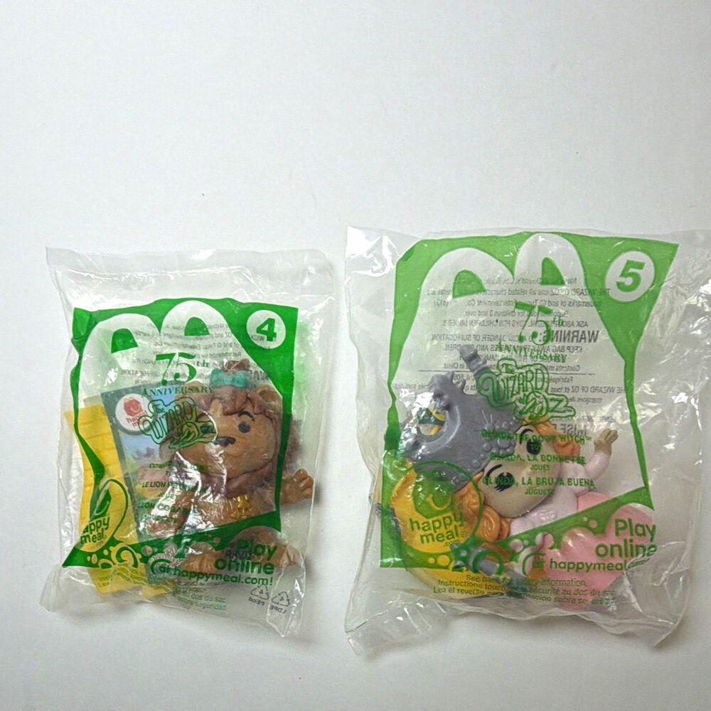 McDonald's Happy Meal Wizard of Oz 75th Anniversary Toys #4 #5 2014